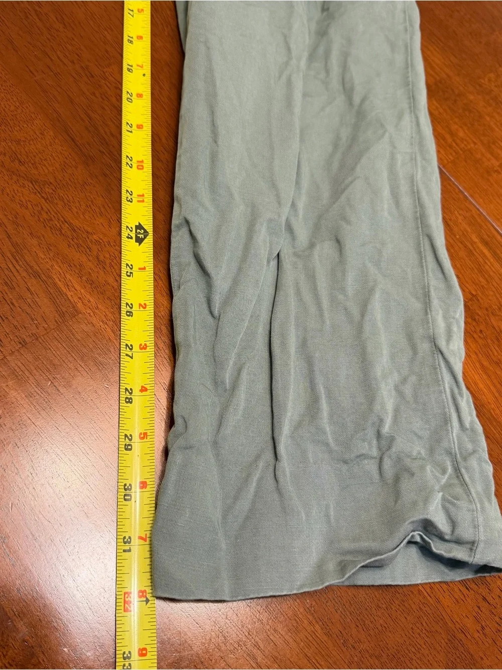 Incotex Slowear Chinolino Mens Green Linen Cotton Trousers Chino Pants 34x32